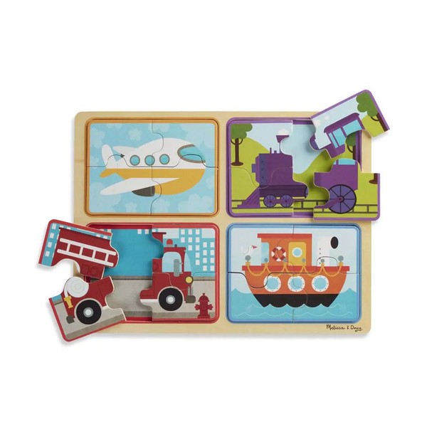 Melissa and Doug превозни средства - Дървен пъзел